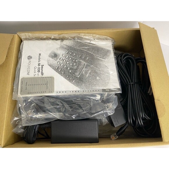 Polycom sound point Pro SE – 225 2 line conference Phone Desktop w/accessories - Picture 2 of 11